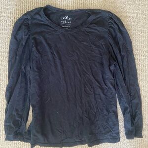 Velvet Puff Sleeve Tee